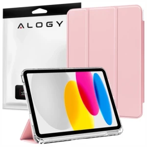 Etui do Apple iPad 11gen. 11" 2025 / 10gen. 10.9" 2022 Ochronne Hybrydowe z Miejscem na Rysik, Składana Okładka, Funkcja Podstawki, Alogy HybridBook™ Case  - Różowe