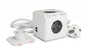PowerCube Extended USB listwa zasilająca 4 gniazda 2x USB kabel 1,5 m szara