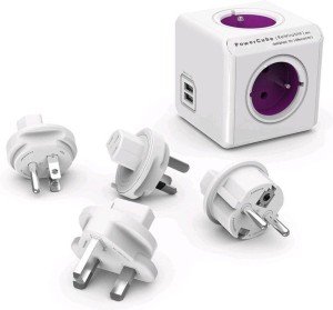 PowerCube Rewirable USB Wielofunkcyjna Wtyczka Podróżna 4 Gniazda 2 USB 2.1A