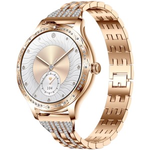 Smartwatch Damski VELTORI VT350-1 Bransoleta Różowe Złoto