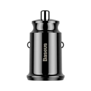 Ładowarka samochodowa BASEUS Grain 3.1A 5V 2x USB (czarna)