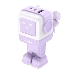 Ładowarka sieciowa UGREEN Nexode RG 65W 2xUSB-C USB-A (fioletowa)