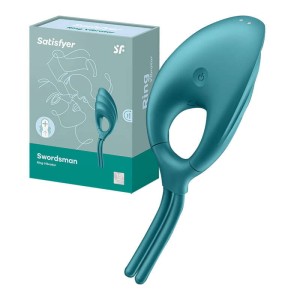 Pierścień wibrujący SATISFYER Swordsman (zielony)