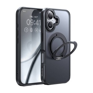 Etui MCDODO PC-4931 MagSafe ze stojakiem do iPhone 16 Plus (czarne)