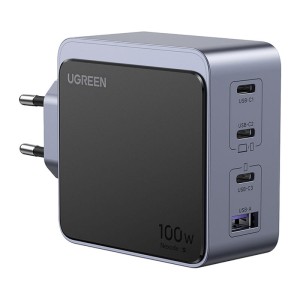 Ładowarka sieciowa UGREEN Nexode S 100W 3xUSB-C USB (szara)