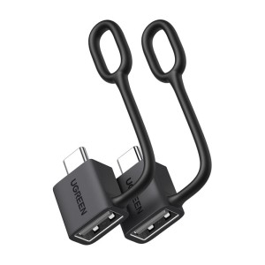 Adapter USB-C do USB-A Ugreen LS503, 2 sztuki (czarny)