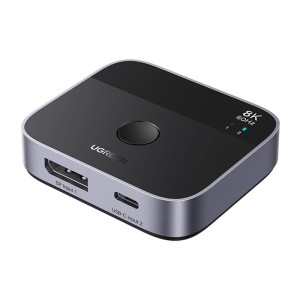 Przełącznik UGREEN AW701 2w1 DisplayPort+USB-C 8K