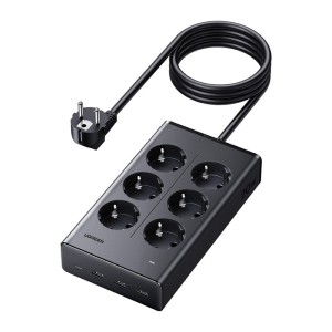 Listwa zasilająca UGREEN S622 6 gniazd 1.5m (czarna)