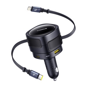 Ładowarka samochodowa BASEUS Enjoyment Max 90W USB-C/Lightning (czarna)