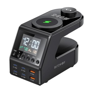 Budzik BLITZWOLF BW-FW10 z ładowarką 240W 2xUSB-A 4xUSB-C