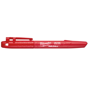 Marker czerwony budowlany permanentny 1 szuka do betonu metalu MILWAUKEE