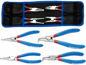 Zestaw szczypiec PLUS do pierścieni Segera 10-25mm, w etui-4szt 539PLUS/1DPCT UNIOR