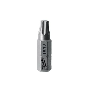 Bit krótki TX10 25 mm torx grot końcówka wkrętakowa zestaw 25 szt MILWAUKEE