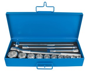 Zestaw kluczy nasadowych 3/4" w metalowej kasecie UNIOR