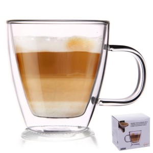 SZKLANKA TERMICZNA 180ml Z PODWÓJNĄ SCIANKĄ DO KAWY 127201