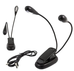 LAMPKA Z KLIPSEM 4 LED PODWÓJNA LAMPKA DO CZYTANIA