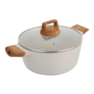 GARNEK MARMURKOWY 28cm Z POKRYWĄ BERGNER BG-30643 NATURALLY