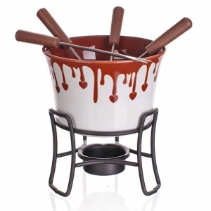 ZESTAW DO FONDUE CZEKOLADOWEGO + WIDELCZYKI BANQUET CHOCO DARK