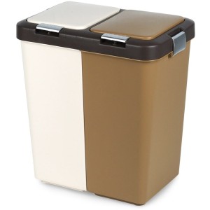 Kosz do segregacji odpadów plastikowy 2x20 l