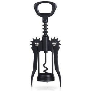 Korkociąg do wina metalowy czarny 16 cm
