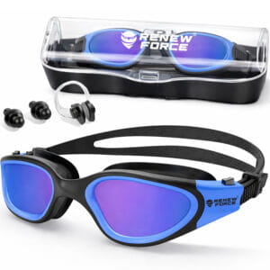 Okulary Pływackie na Basen ANTI-FOG Gogle POLARYZACJA Filtr UV + ZATYCZKI