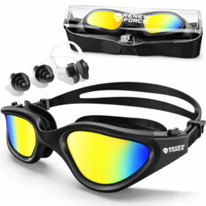 Okulary Pływackie na Basen ANTI-FOG Gogle POLARYZACJA Filtr UV + ZATYCZKI
