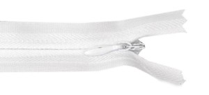 Zamek nierozdzielczy kryty 20 cm BIAŁY