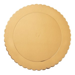 Podkład pod tort, ciasto złoty okrągły 26 cm