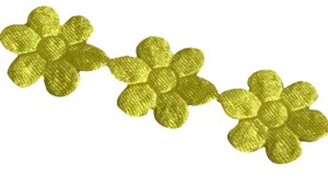 Aplikacja na taśmie kwiatki (1mb) Pistacjowa