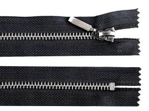 Zamek metalowy nie rozdzielczy 16 cm ( SREBRNY )