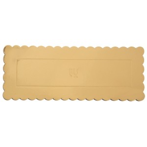 Podkład pod tort, ciasto złoty prostokątny 33x12 cm