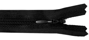 Zamek nie rozdzielczy kryty 45 cm ( CZARNY )