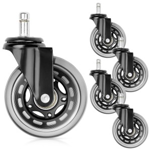 Kółka do fotela IKEA kauczukowe 7,5cm / 10 mm 5 szt.