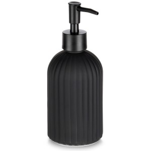 Dozownik do mydła szklany czarny 400 ml
