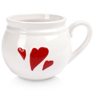 Kubek ceramiczny SERCE 800 ml
