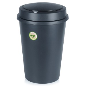 Kosz na śmieci plastikowy czarny 47 l