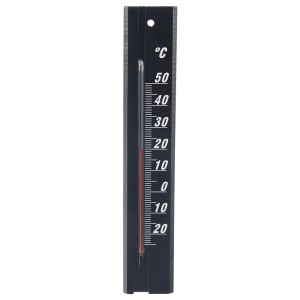 Termometr uniwersalny drewniany czarny 20 cm