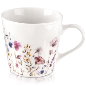 Kubek porcelanowy kwiaty 430 ml
