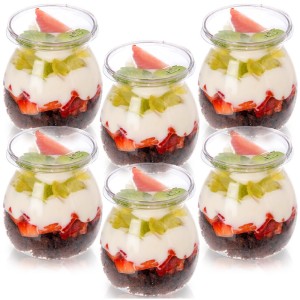 Pucharki na jogurt i desery z pokrywkami 160 ml 6 szt.