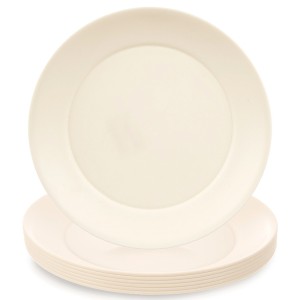 Talerze deserowe plastikowe kremowe SANDY 20,5 cm 6 szt.