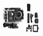QIKtech KAMERA SPORTOWA wodoodporna FULL HD TYPU GOPRO 1080P 2" czarna + akcesoria