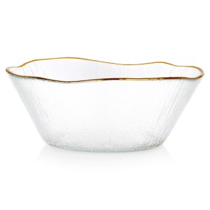 Miska szklana złota 15 cm, 500 ml