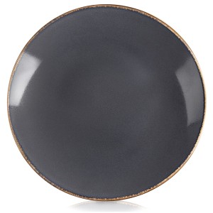Talerz obiadowy płytki ceramiczny szary GLAZE 27 cm
