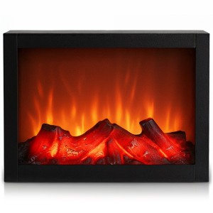 Kominek elektryczny LED czarny 29x23 cm