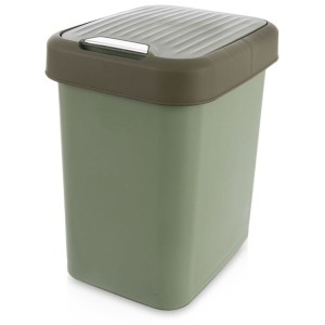 Kosz na śmieci plastikowy zielony 12 l