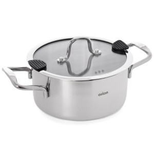 Garnek stalowy z pokrywką VENICE 20 cm, 3 l
