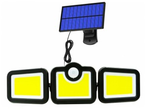 Lampa solarna ogrodowa zewnętrzna uliczna z czujnikiem 3w1 LED z kablem