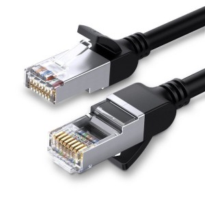 Kabel UGREEN NW101 Cat6 0.5m RJ45 metalowe wtyki (czarny)