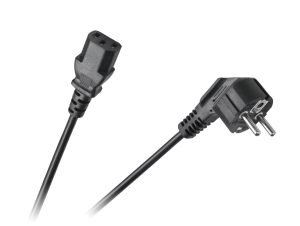 Kabel przewód sieciowy do komputera zasilacza 1,5m 220V 3PIN czarny