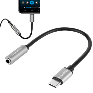Adapter przejściówka USB-C do MINI JACK 3,5mm AUX 17,5cm Kruger&Matz